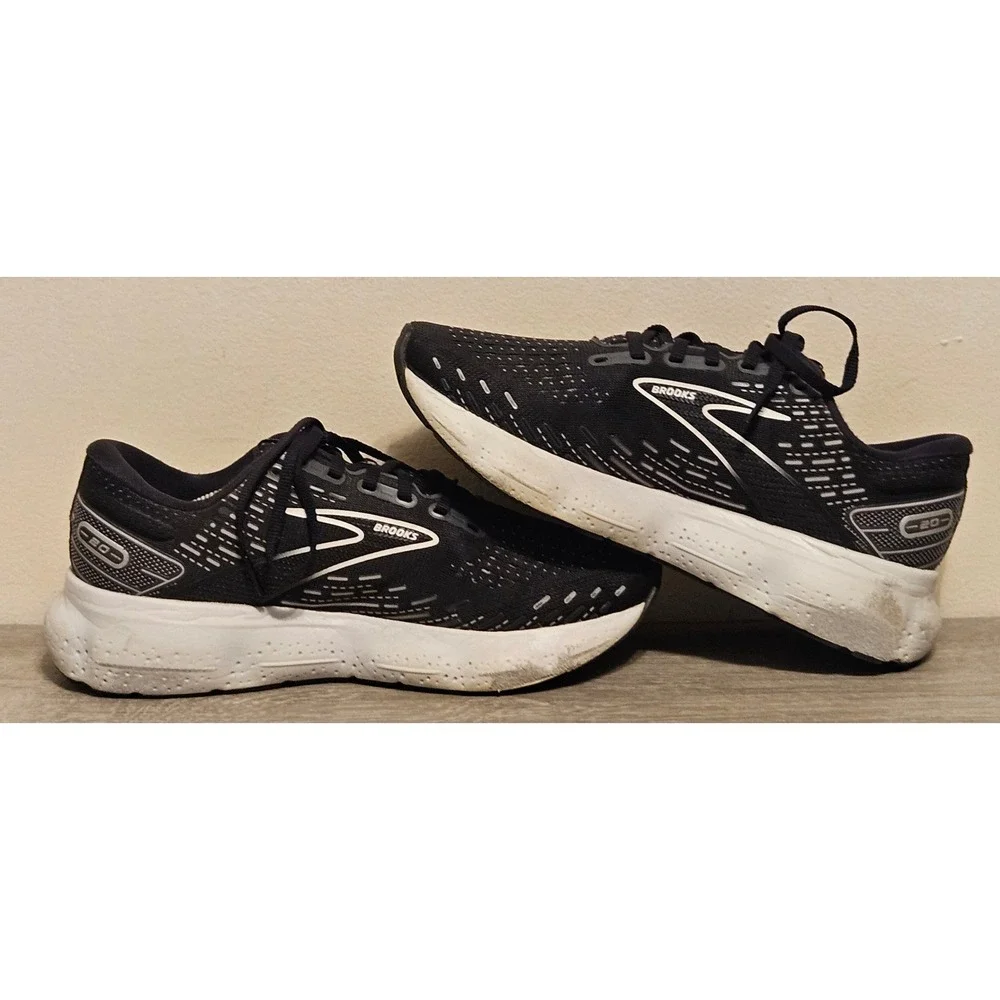 Brooks Glycerin 20 Womens Running Shoes Black White 1203691D059 Size 7.5 D Wide